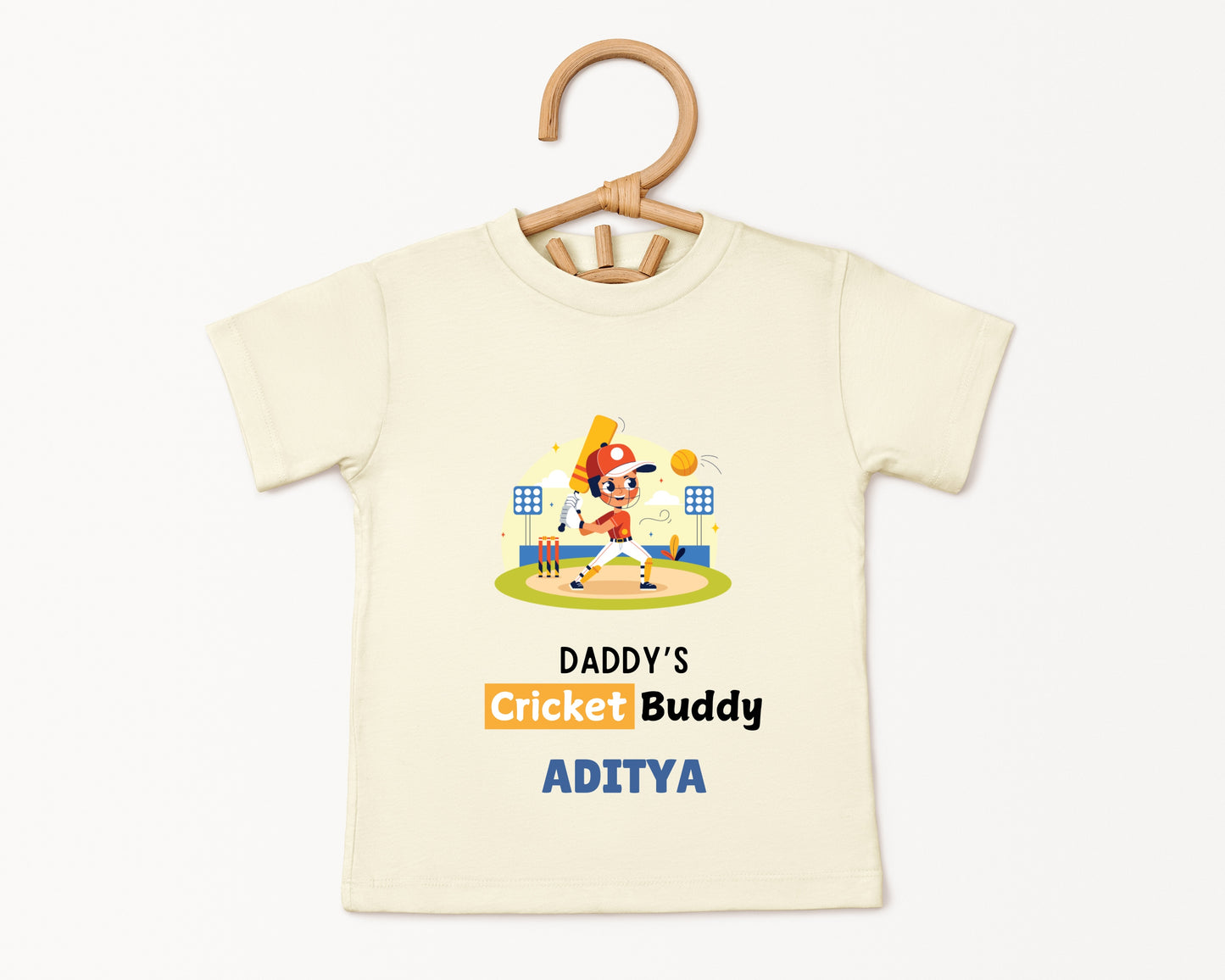 Daddy's Cricket Buddy - Custom Kids Tee