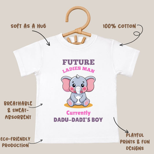 Future Ladies Man Currently Dadu Dadi's Boy - Kids Tee