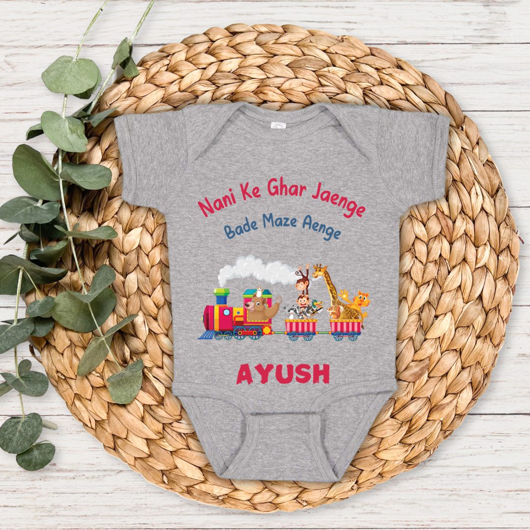 Nani Ke Ghar Bade Maze Aenge - Custom Baby Romper