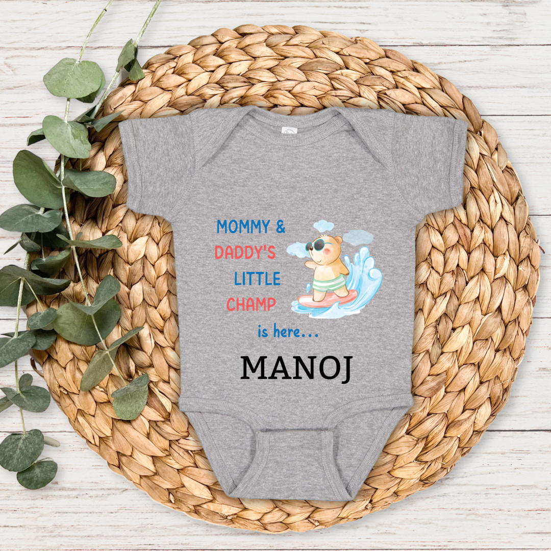 Mommy & Daddy's Little Champ - Custom Baby Romper