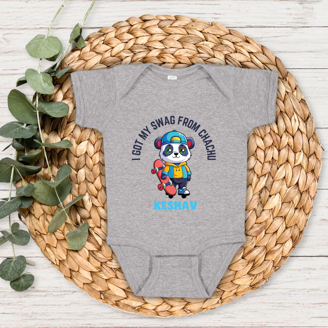 I Got My Swag From My Chachu - Custom Baby Romper