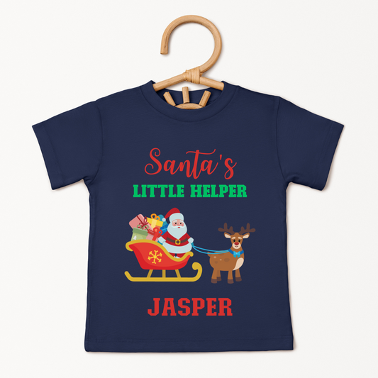 Santas Little Helper - Custom Kids Tshirt