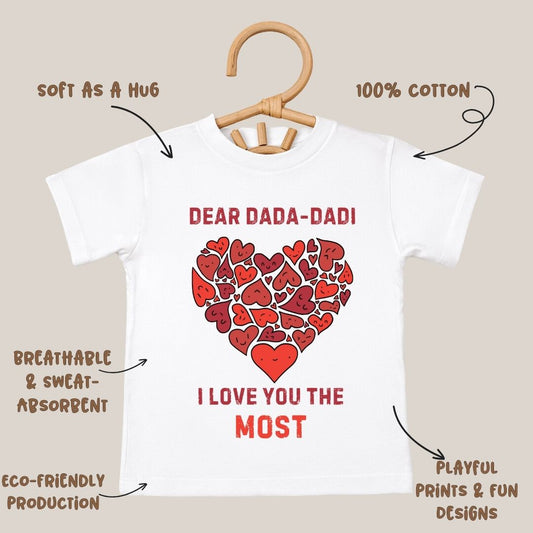 Dada - Dadi I Love You The Most -Kids Tshirt