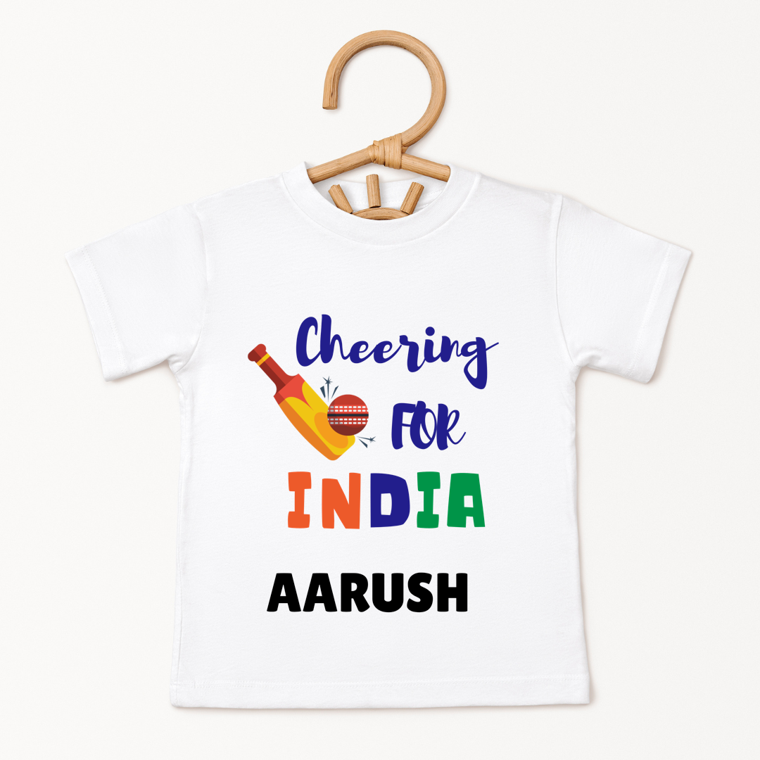 Cheering For India - Custom Kids Tee