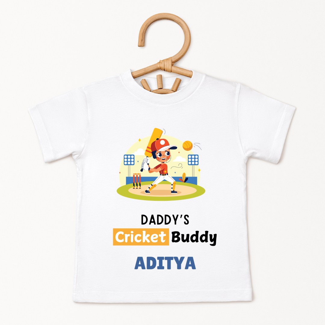 Daddy's Cricket Buddy - Custom Kids Tee