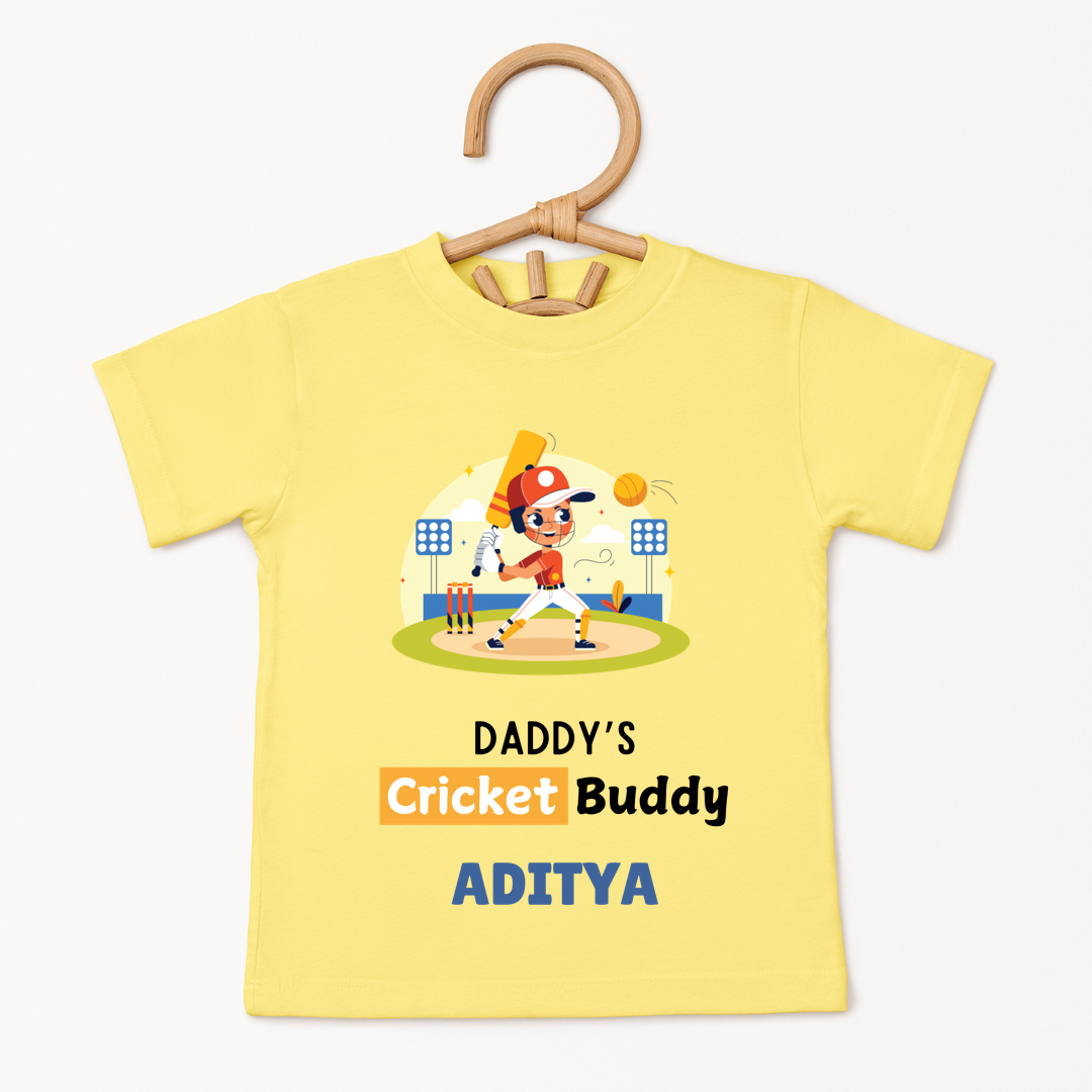 Daddy's Cricket Buddy - Custom Kids Tee
