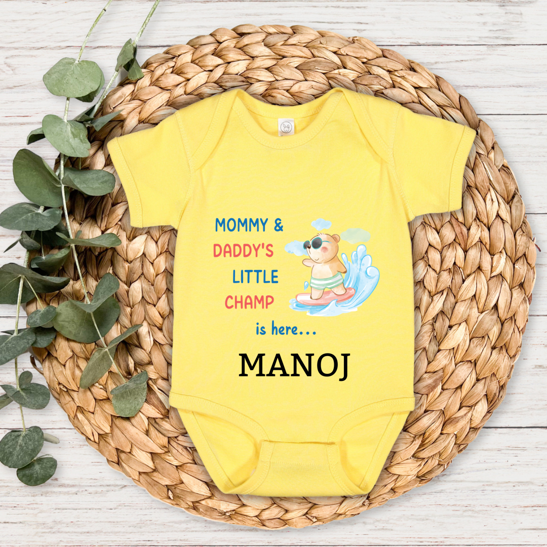 Mommy & Daddy's Little Champ - Custom Baby Romper