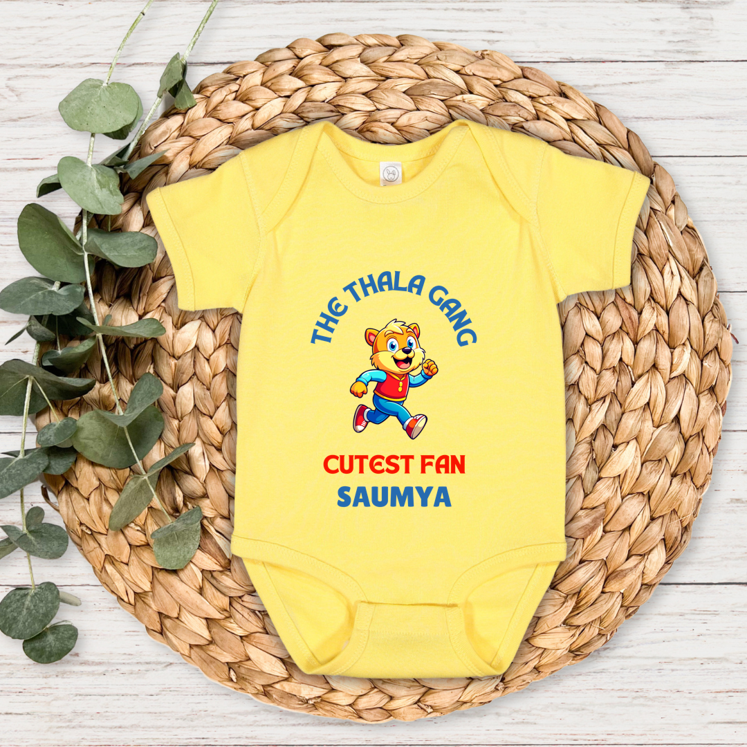 Cutest Thala Gang Fan - Custom Baby Romper