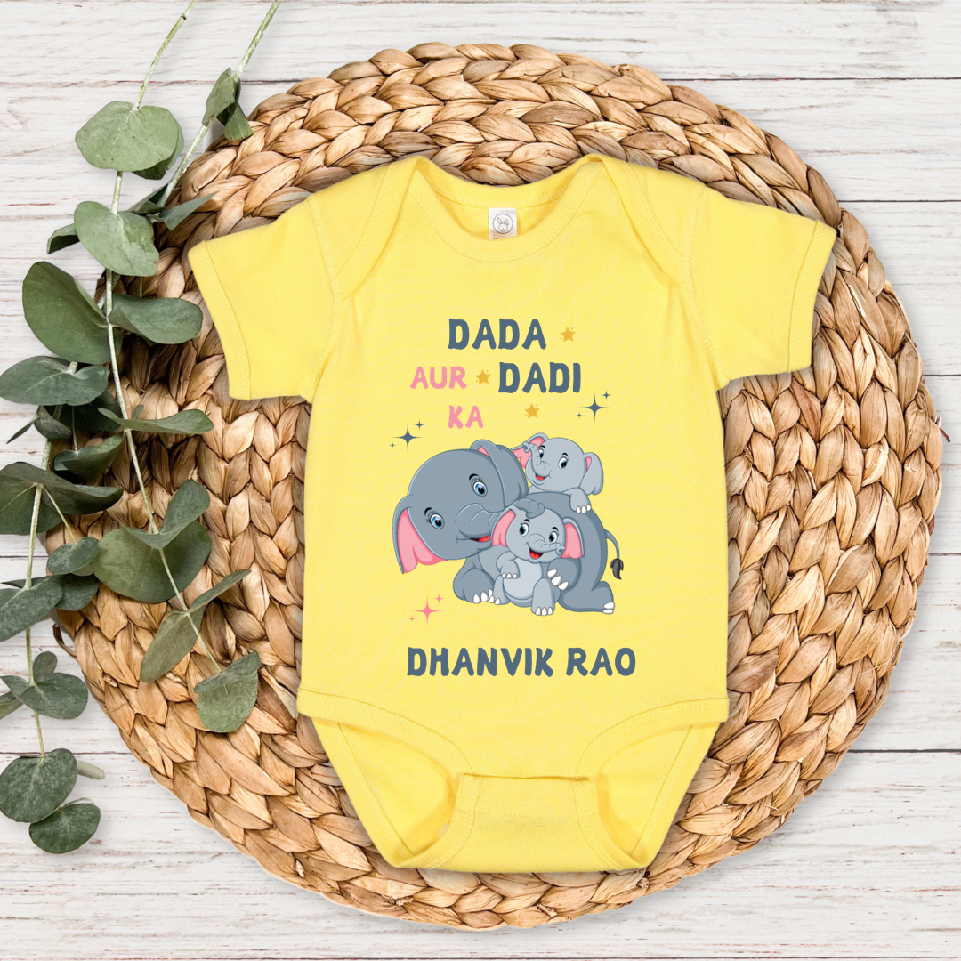 Dada Aur Dadi Ka Favourite - Customised Baby Romper