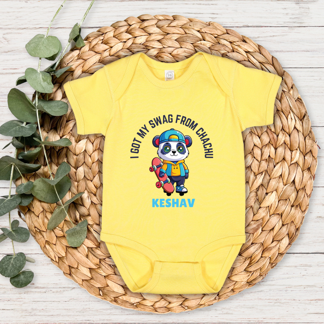 I Got My Swag From My Chachu - Custom Baby Romper