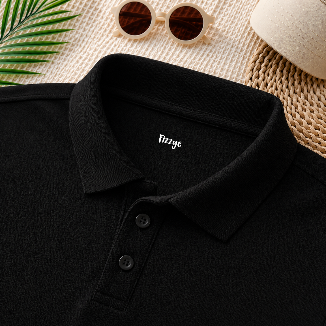 Black - Polo Tshirt