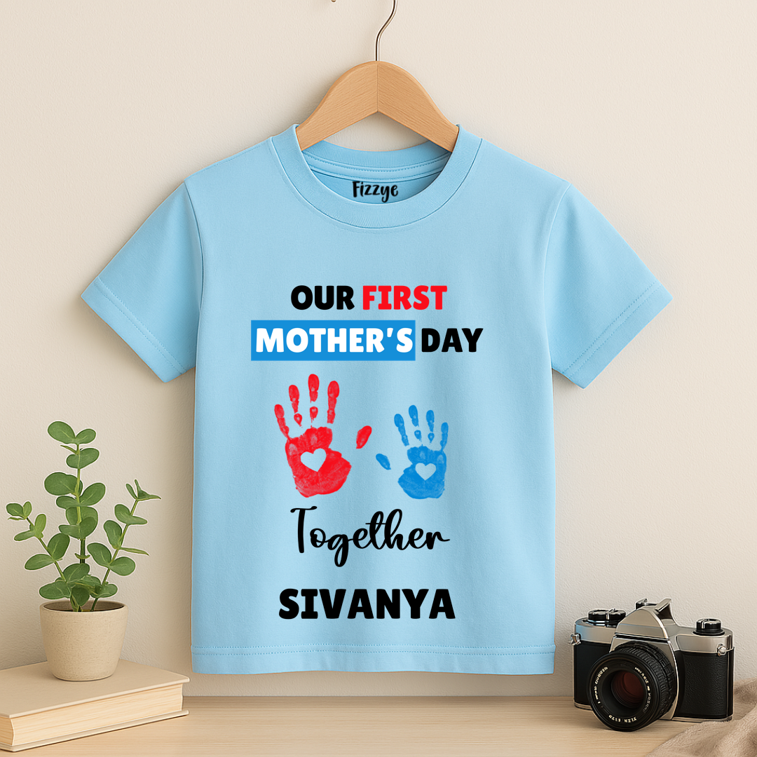 First Mother's Day Together - Personalised Kids Tshirt