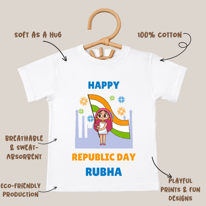 Happy Republic Day - Customisable Kids Tshirt