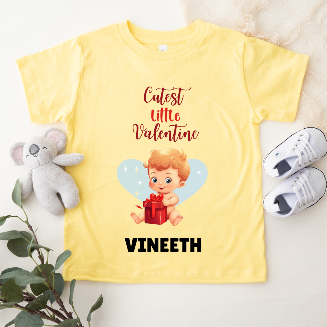 Cutest Little Valentine - Customisable Kids Tshirt