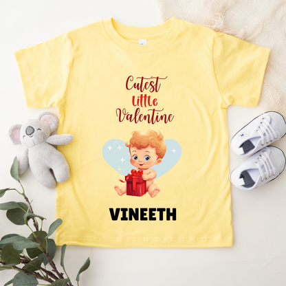 Cutest Little Valentine - Customisable Kids Tshirt