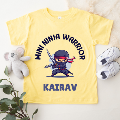 Mini Ninja Warrior - Personalised Kids Tshirt