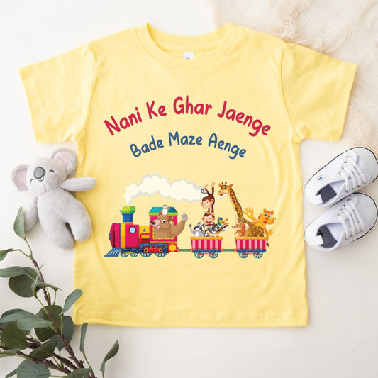 Nani Ke Ghar Bade Maze Aenge - Kids Tee