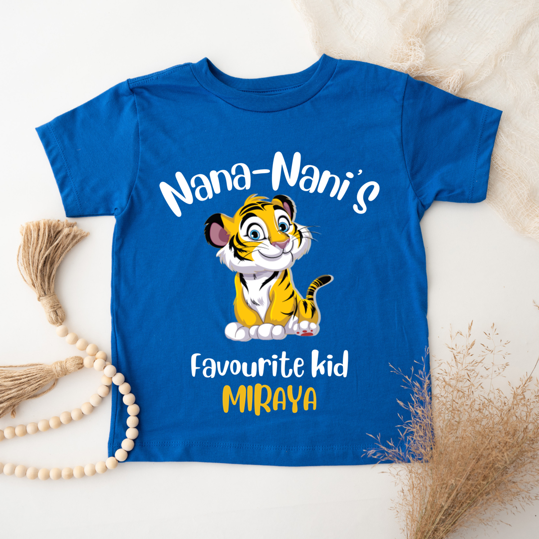 Nana - Nani's Favourite Kid - Custom Kids Tee