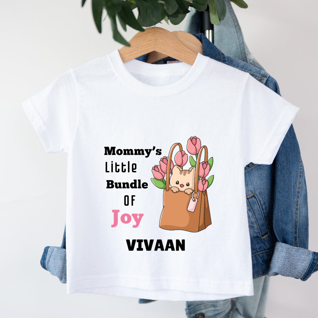 Mommy's Little Bundle Of Joy - Customisable Kids Tshirt