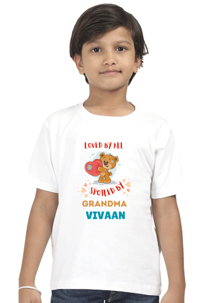 Loved By All Spoiled By Grandma - Custom Kids Tee