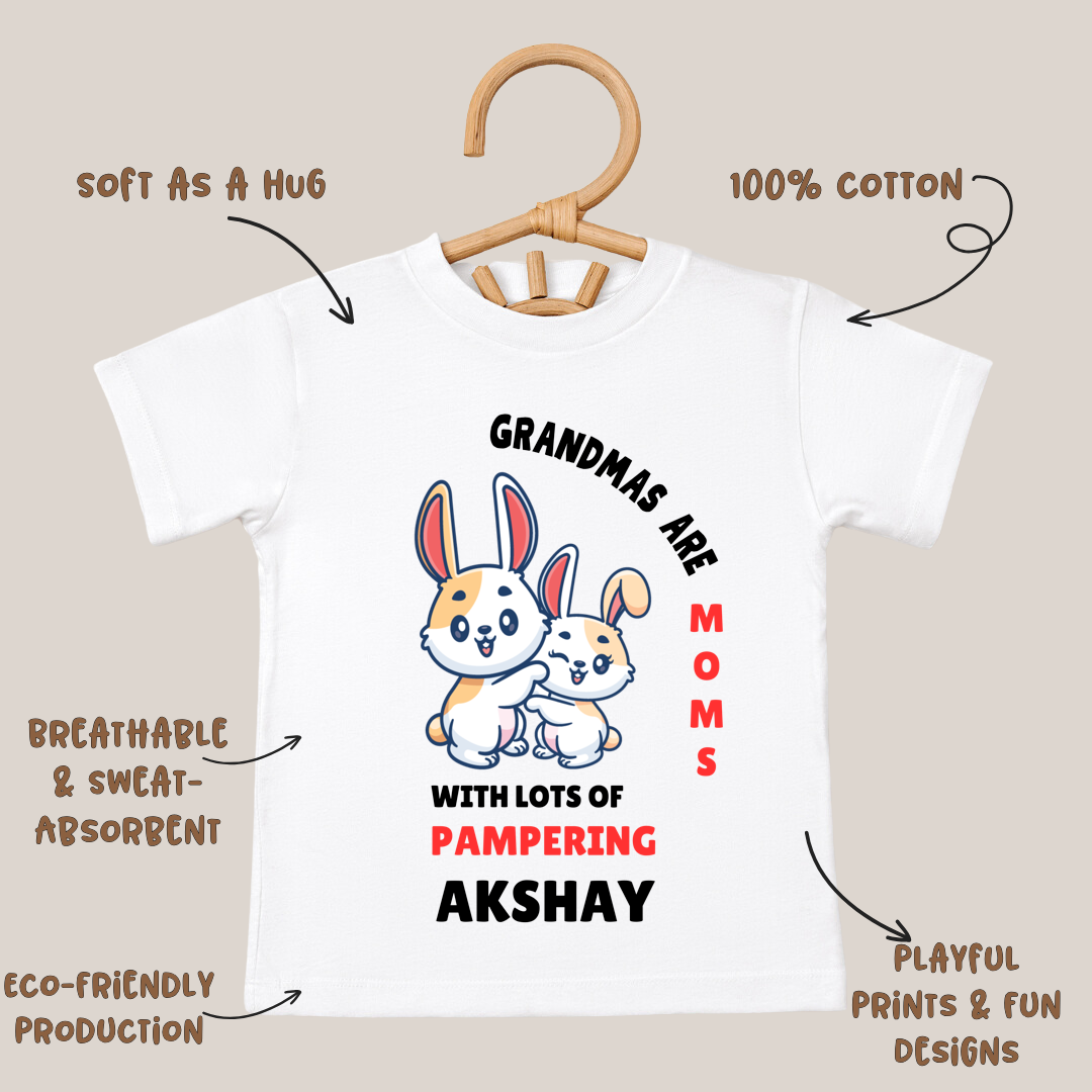 Grandma's Are Moms With Lot Of Pampering - Custom Kids Tee
