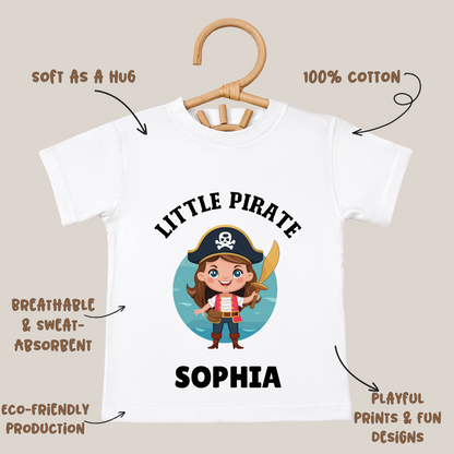 Little Child Pirate - Custom Kids Tee