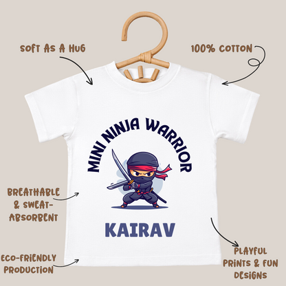 Mini Ninja Warrior - Personalised Kids Tshirt