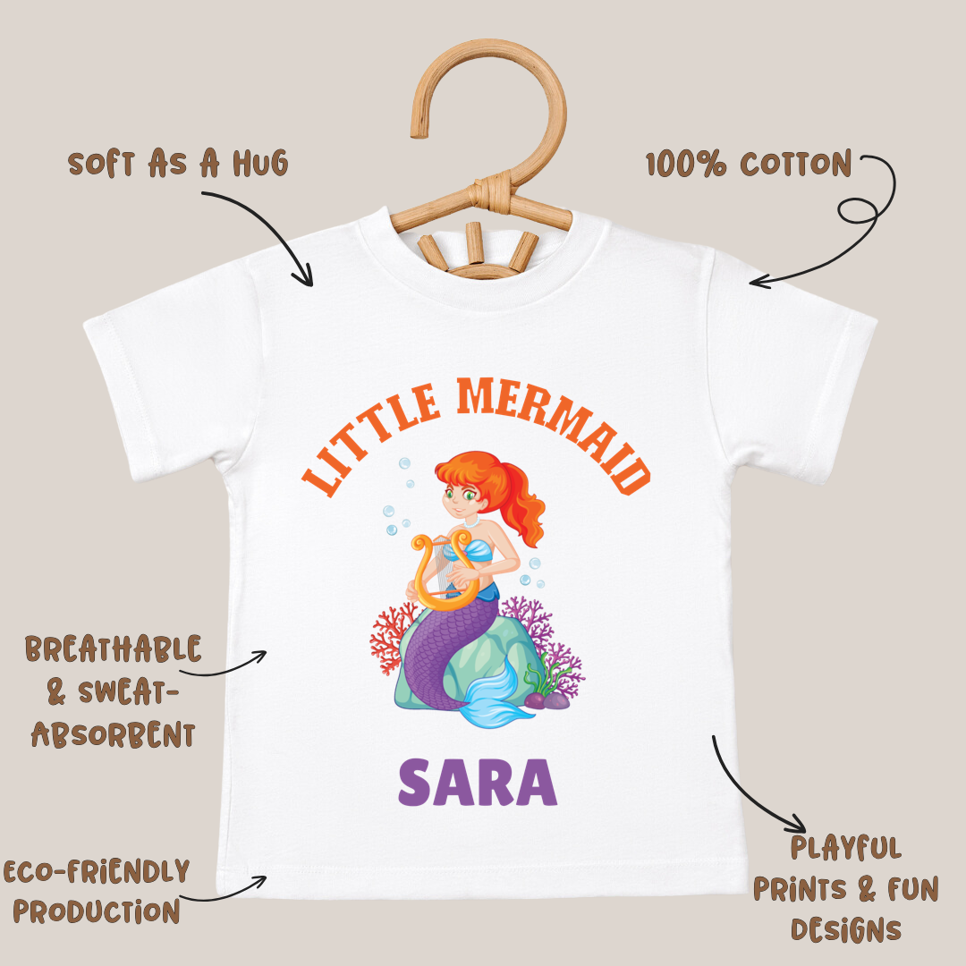 Little Mermaid - Personalised Kids Tee