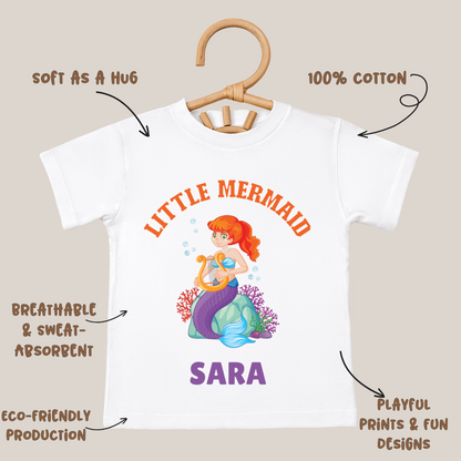 Little Mermaid - Personalised Kids Tee