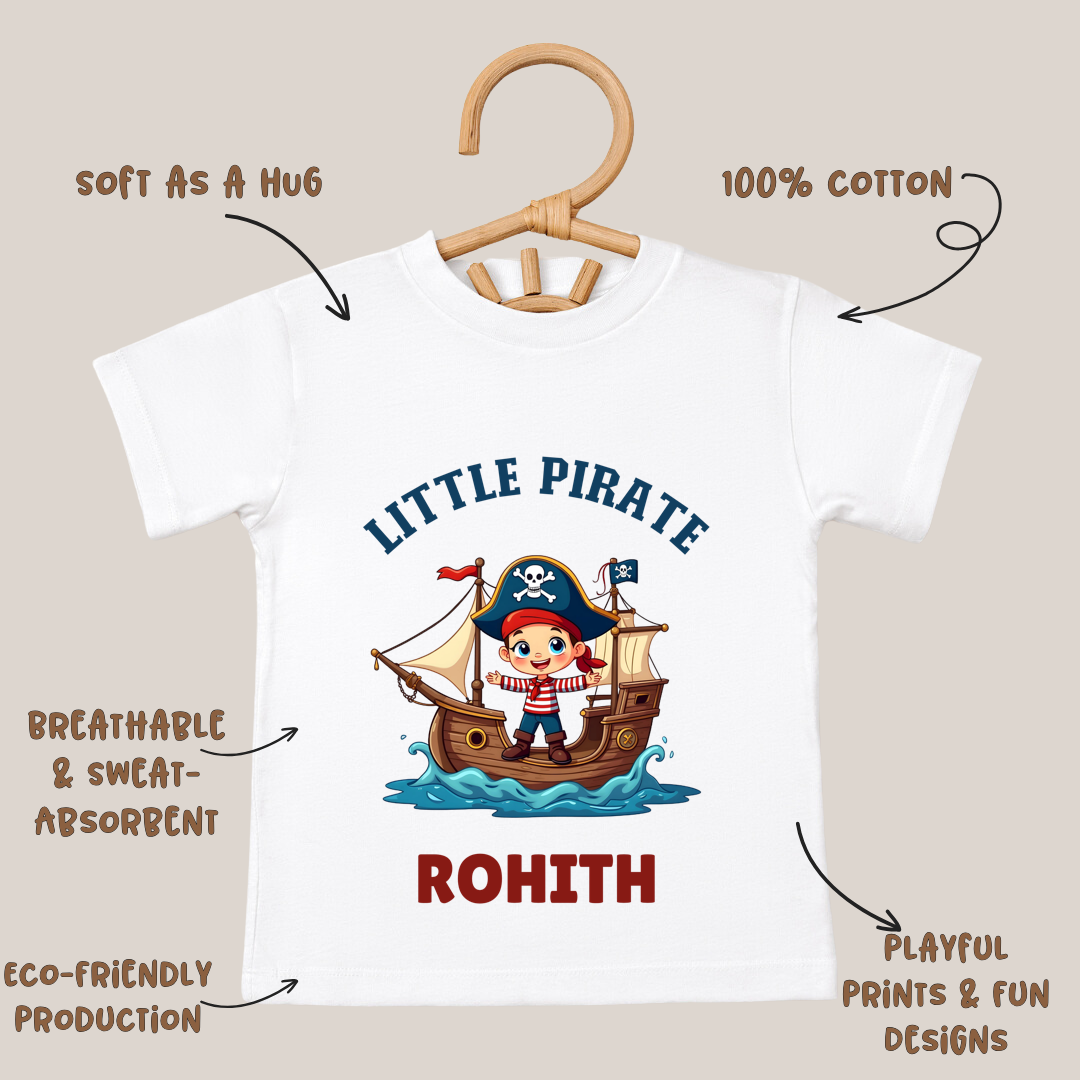 Little Pirate - Personalised Kids Tshirt