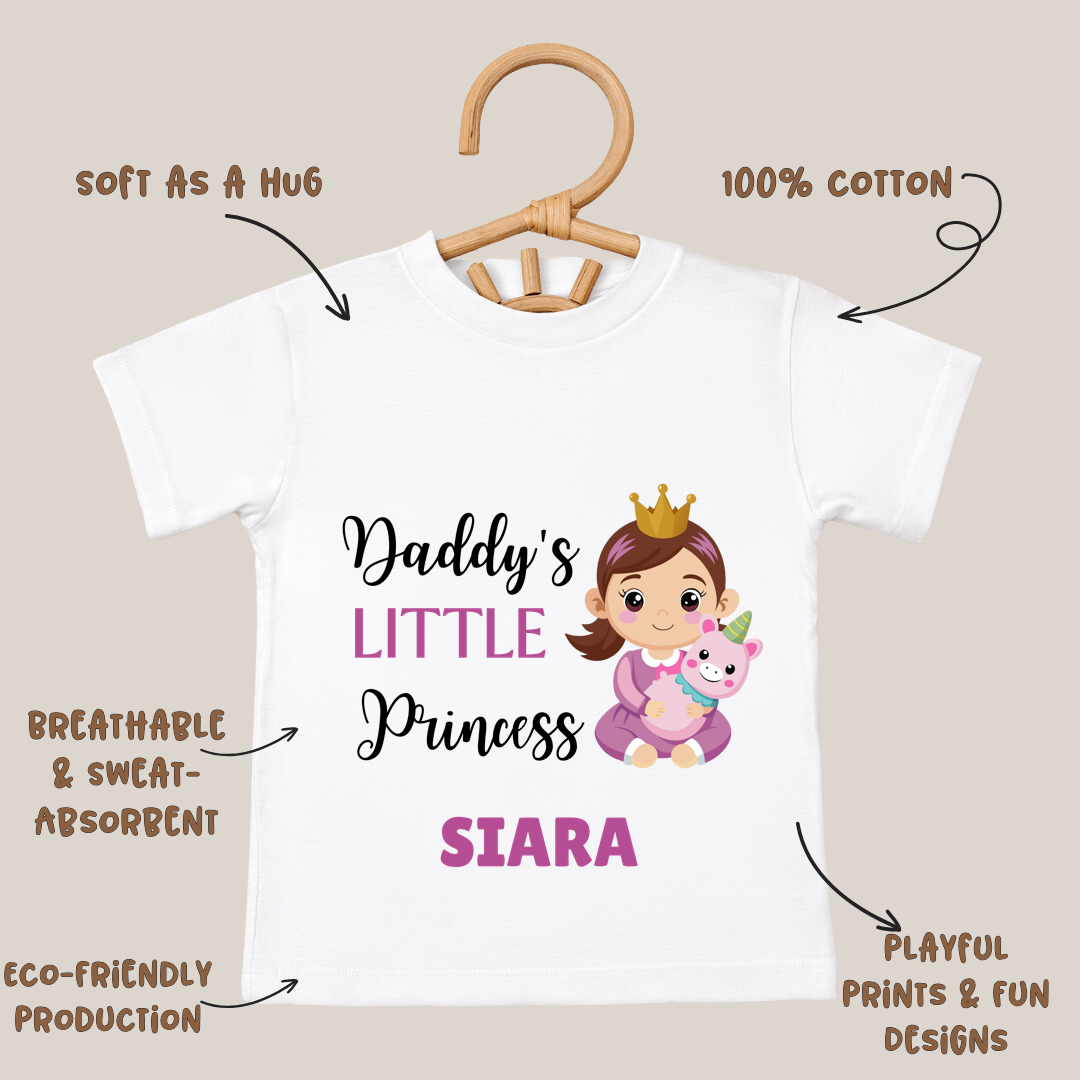 Daddy's Little Princess - Custom Kids Tee