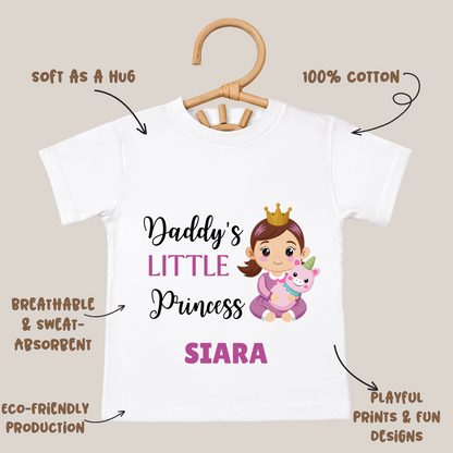 Daddy's Little Princess - Custom Kids Tee