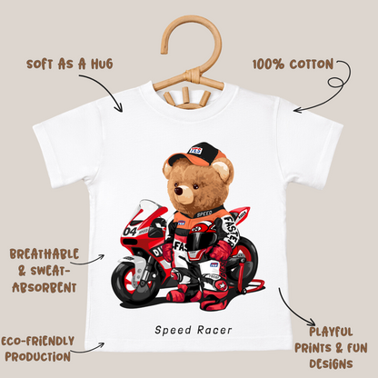 Biker Teddy - Kids Tshirt