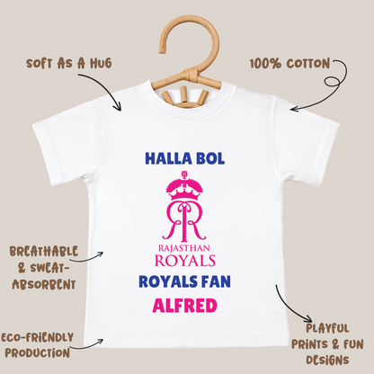 Rajasthan Royals - Halla Bol - Custom Kids Tshirt
