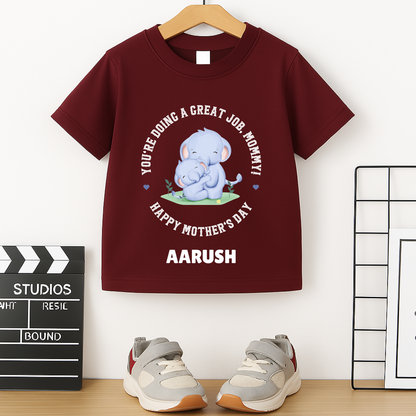 Happy Mother's Day Mom - Personalised Kids Tshirt