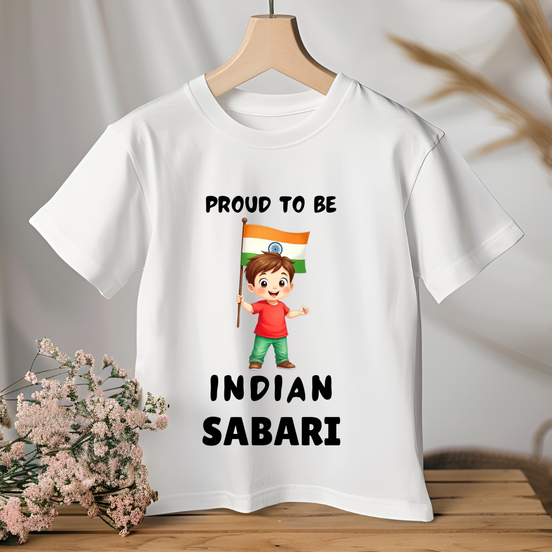 Proud To Be An Indian - Customisable Kids Tshirt