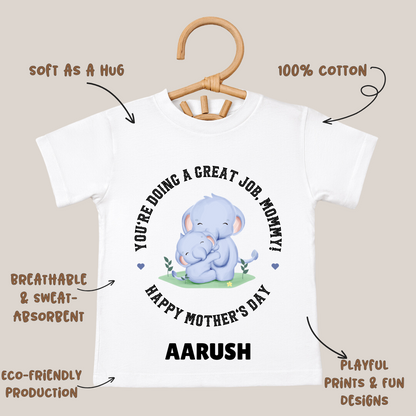 Happy Mother's Day Mom - Personalised Kids Tshirt