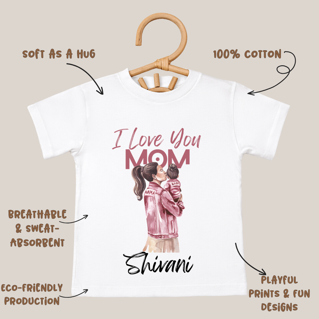 I Love You Mom - Kids Tshirt