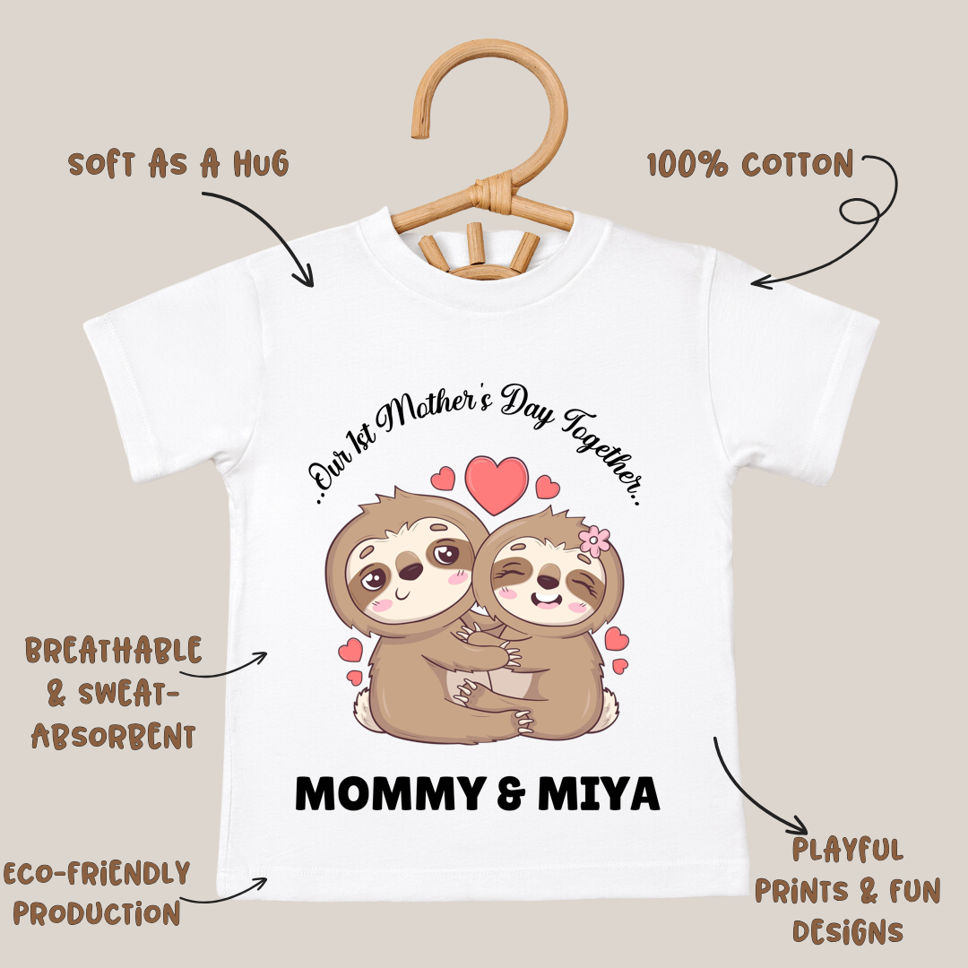 First Mother's Day Together - Personalised Kids Tshirt