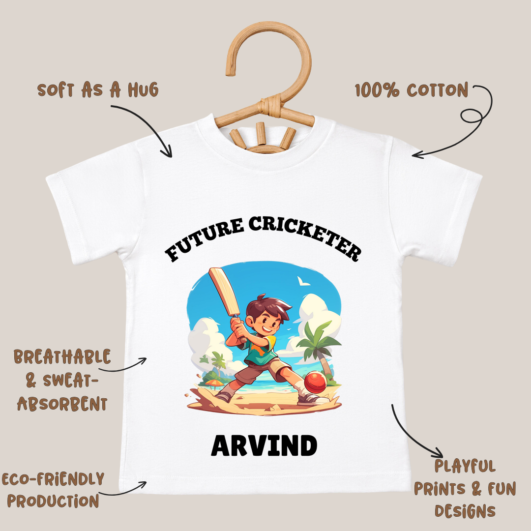 Future Cricketer - Custom Kids Tshirt
