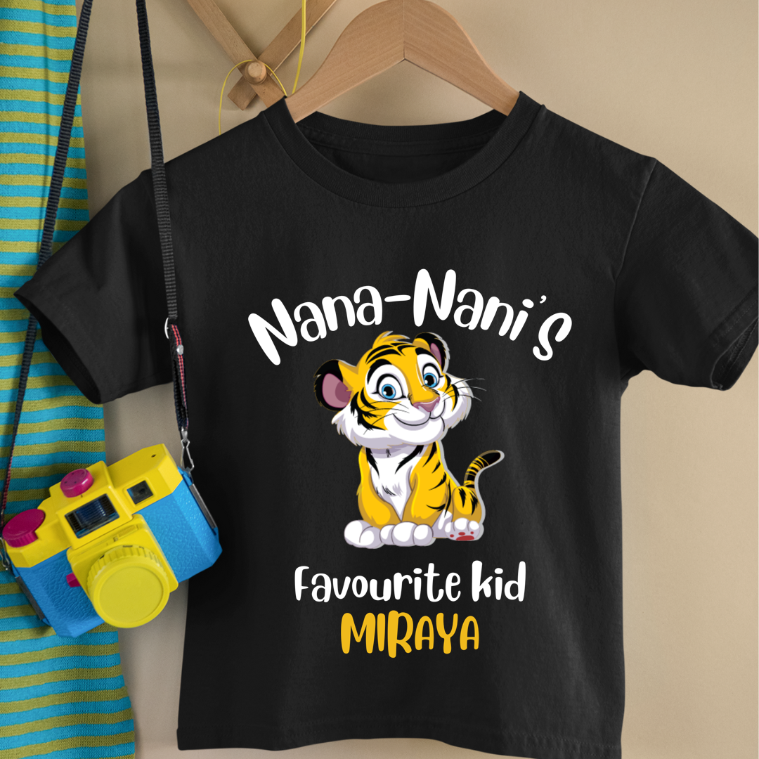 Nana - Nani's Favourite Kid - Custom Kids Tee