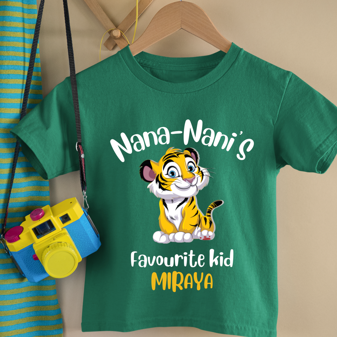 Nana - Nani's Favourite Kid - Custom Kids Tee