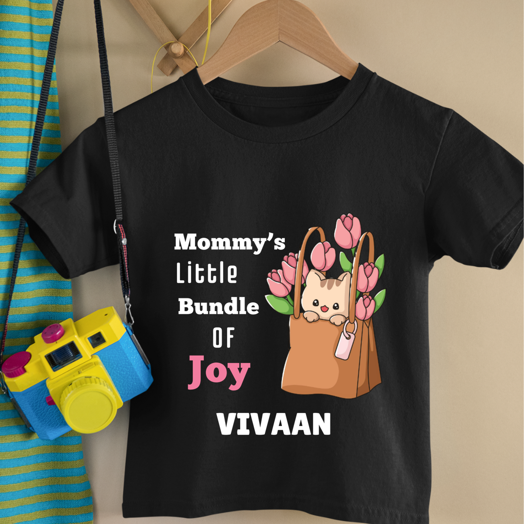 Mommy's Little Bundle Of Joy - Customisable Kids Tshirt