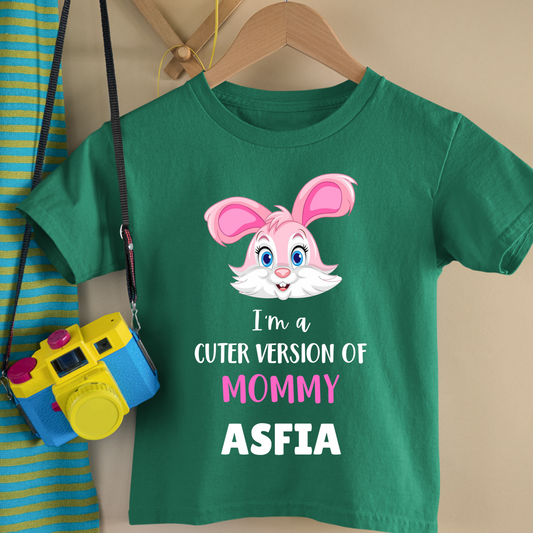 Cuter Version Of Mommy - Personalised Kids Tshirt
