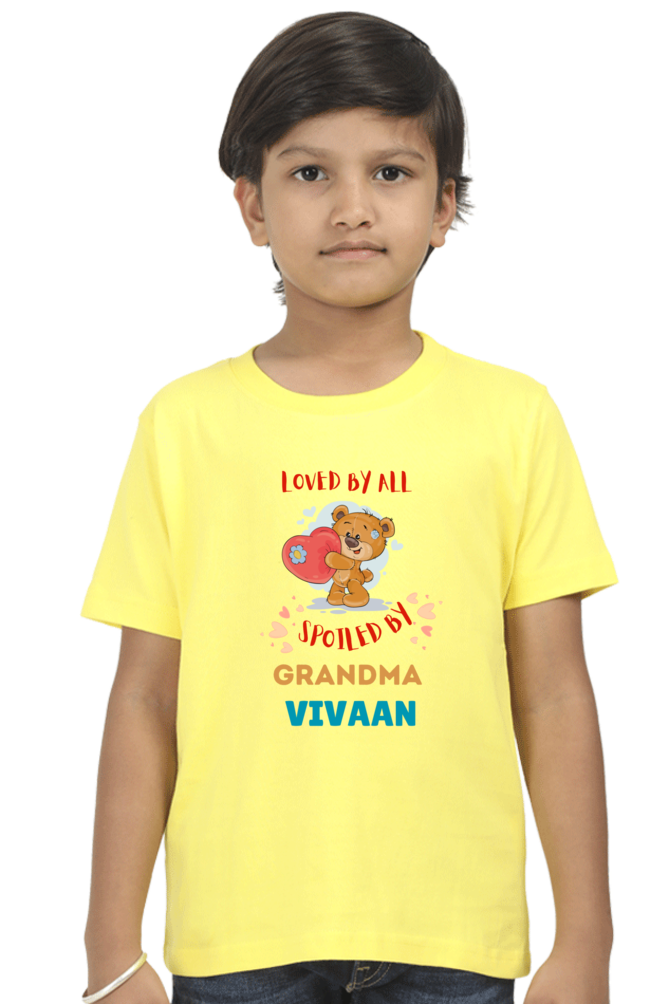Loved By All Spoiled By Grandma - Custom Kids Tee