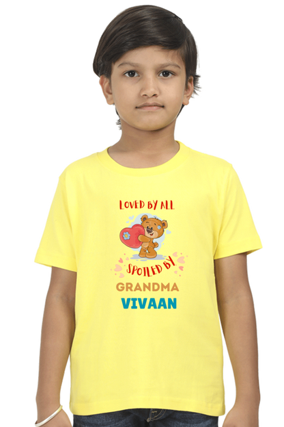 Loved By All Spoiled By Grandma - Custom Kids Tee