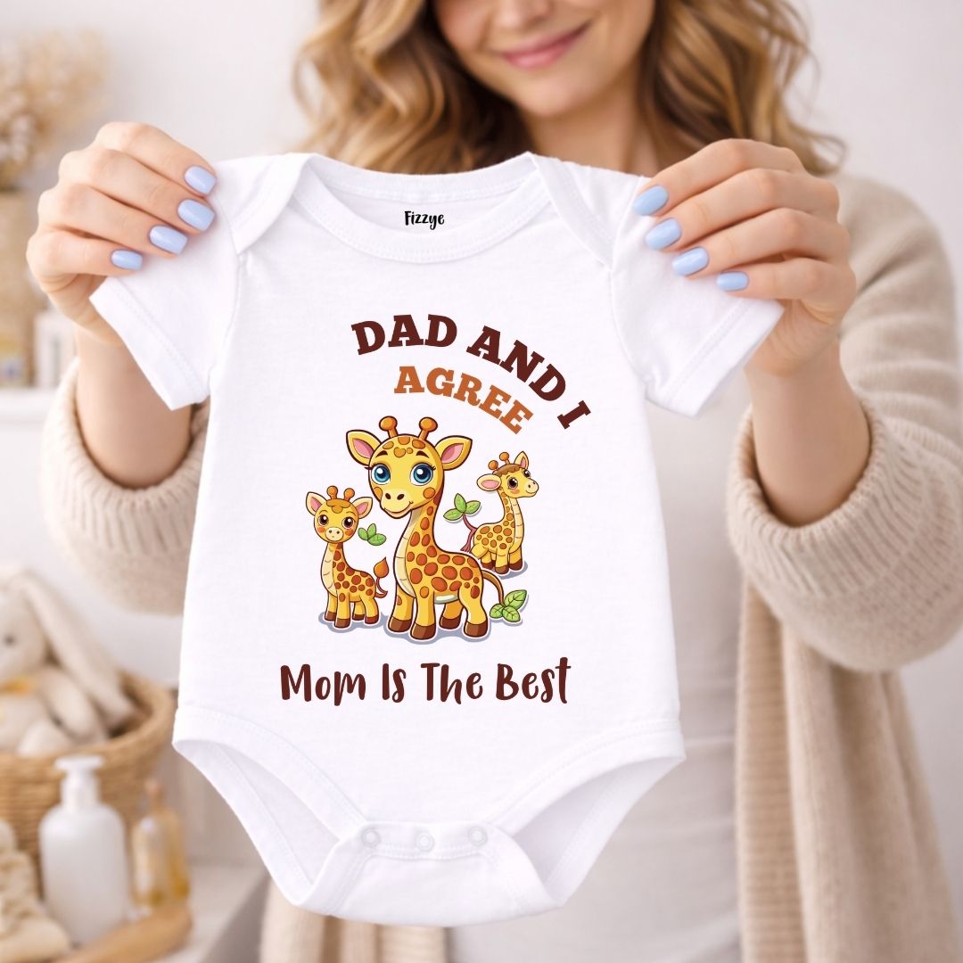 Dad & I Agree Mom Is The Best - Kids| Newborn Romper