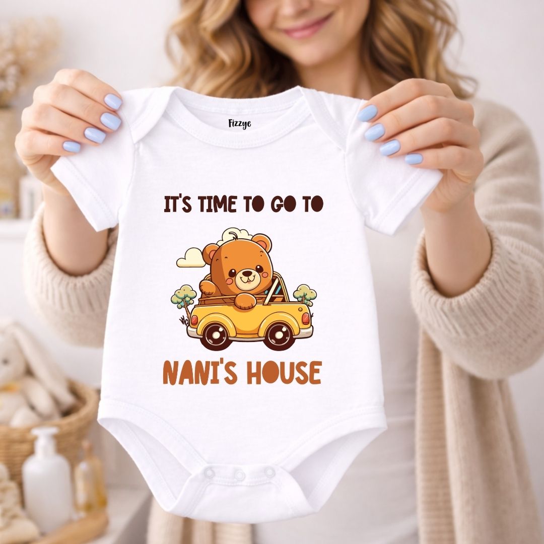 Time To Go To Nani's House - Kids | Newborn Romper
