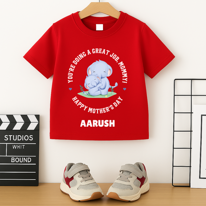 Happy Mother's Day Mom - Personalised Kids Tshirt