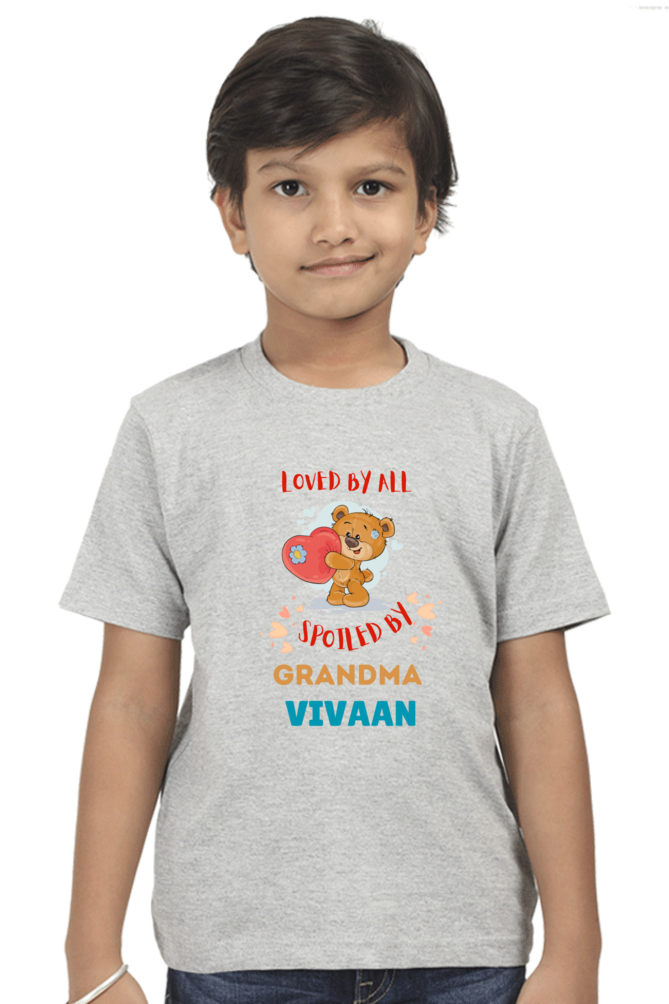 Loved By All Spoiled By Grandma - Custom Kids Tee